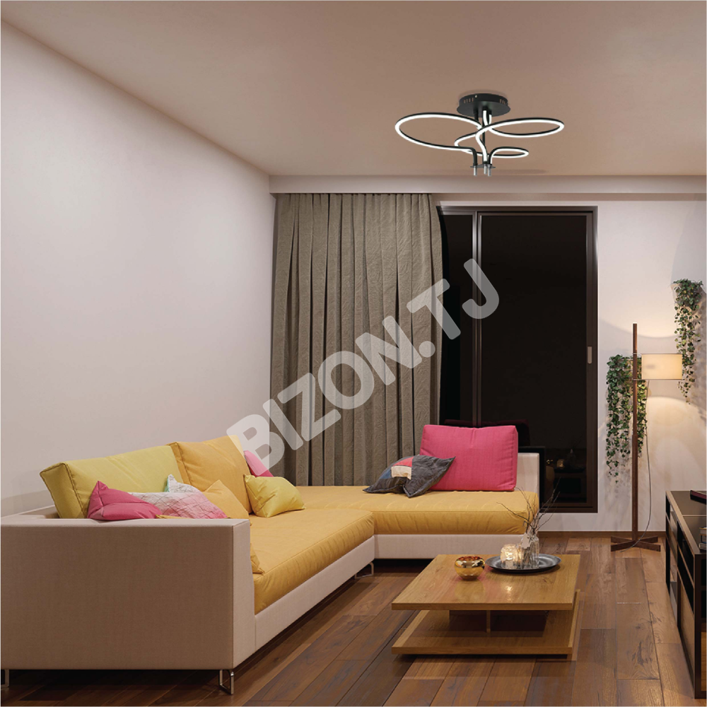 Люстра LED 40 Вт DIMM CH+черный 600×600×1000, 159-17964 20