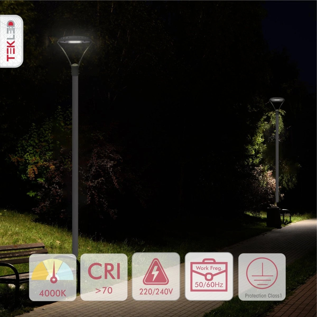 Светильник LED ATAMAN 70WGREY H<4 м, D74 4000 К IP65 beztrub, 260-03644 6