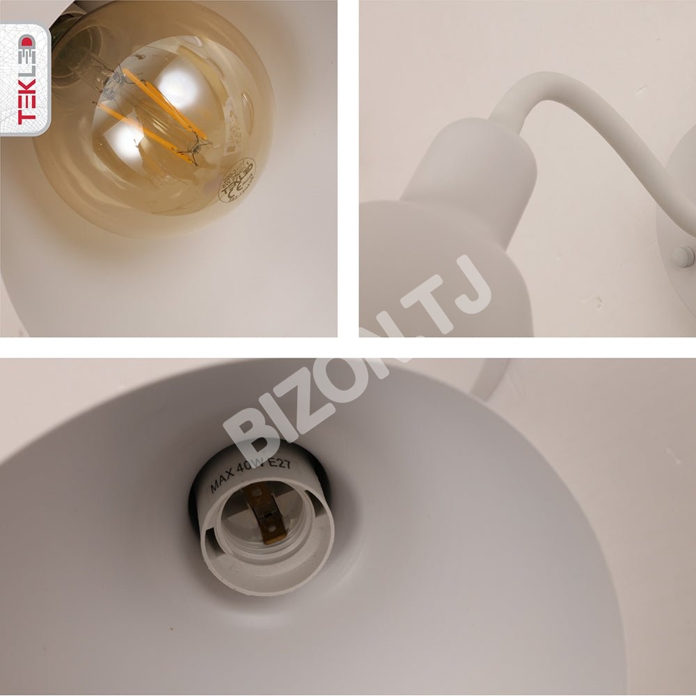 Бра Matte белый Cone настенный светильник с E27 Fitting, 151-19630 4