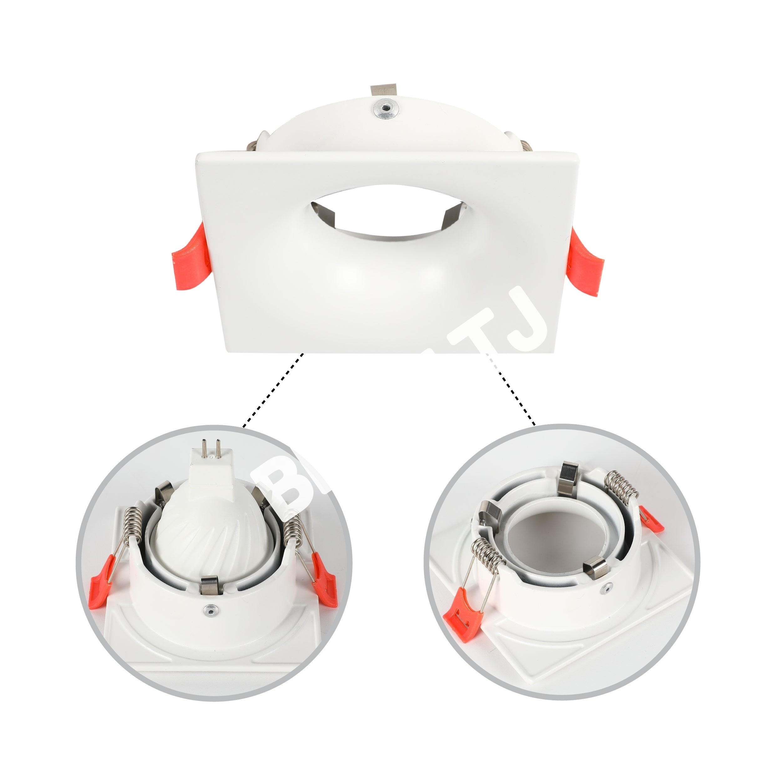 Светильник Low UGR Fixed Aluminium даунлайт GU5.3 WH квадратный IP20, 143-03528 6
