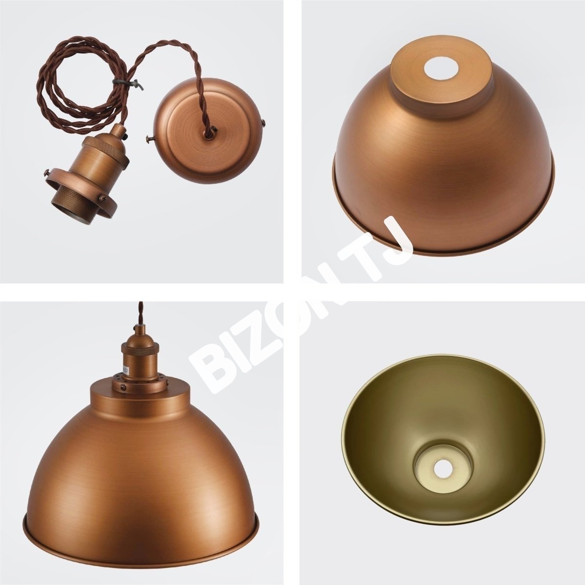 Светильник подвеснойD21904 1xE27 D480H270 BR+GD, 150-18211 16