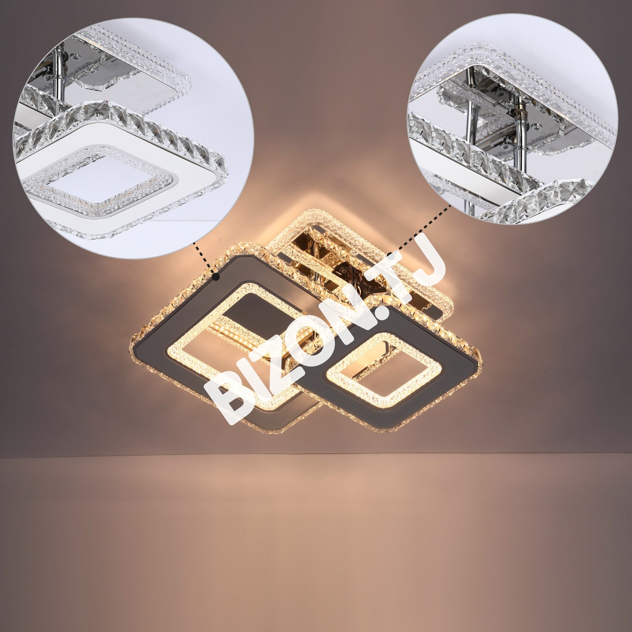 Люстра LED BS0717 63 Вт хром 3CCT, 159-18458 21