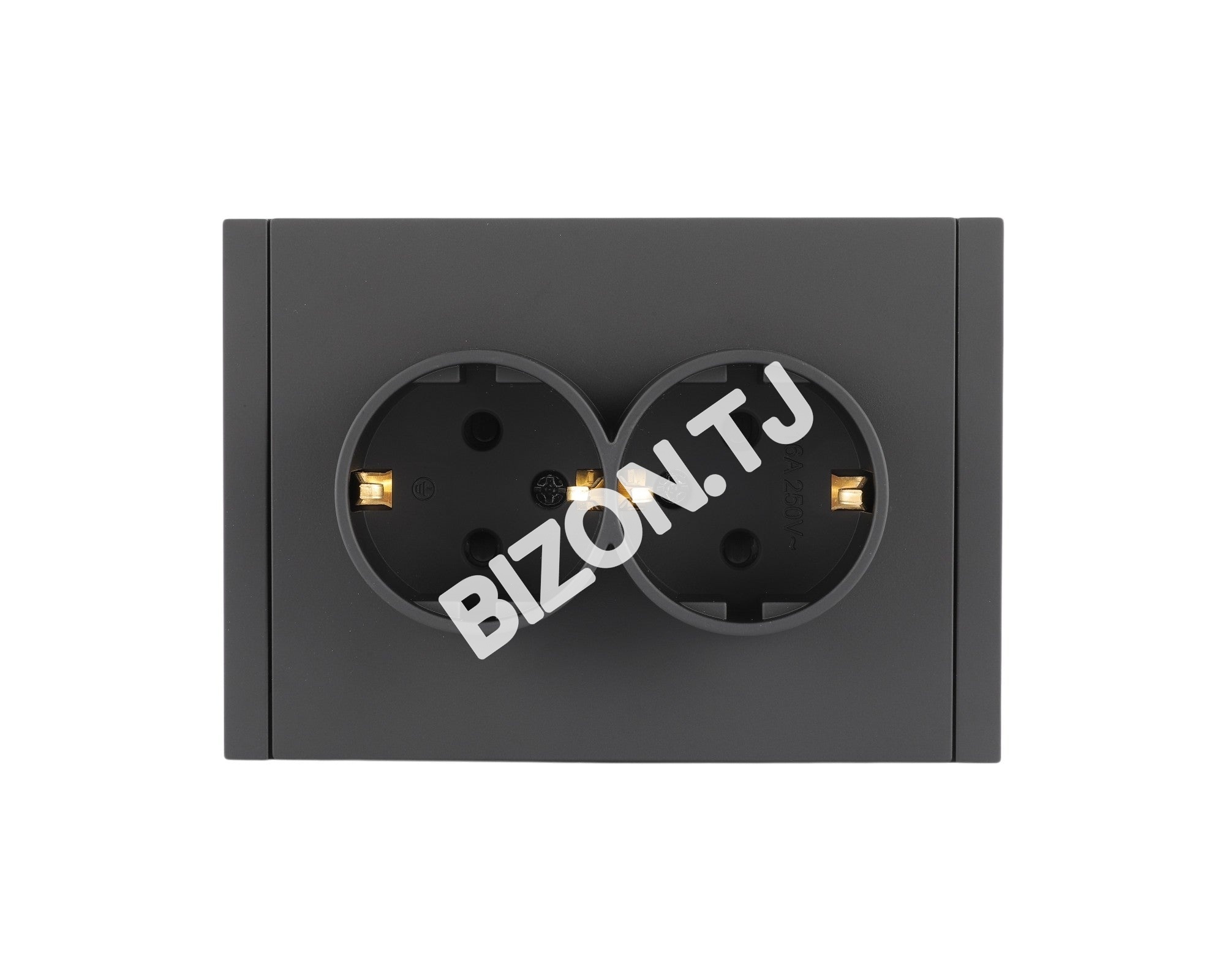 Розетка 2-я SCHUKO с / з, с / у, Черная, серия NIZMO, ELECTRIC 72 / 6, 283-03516 2