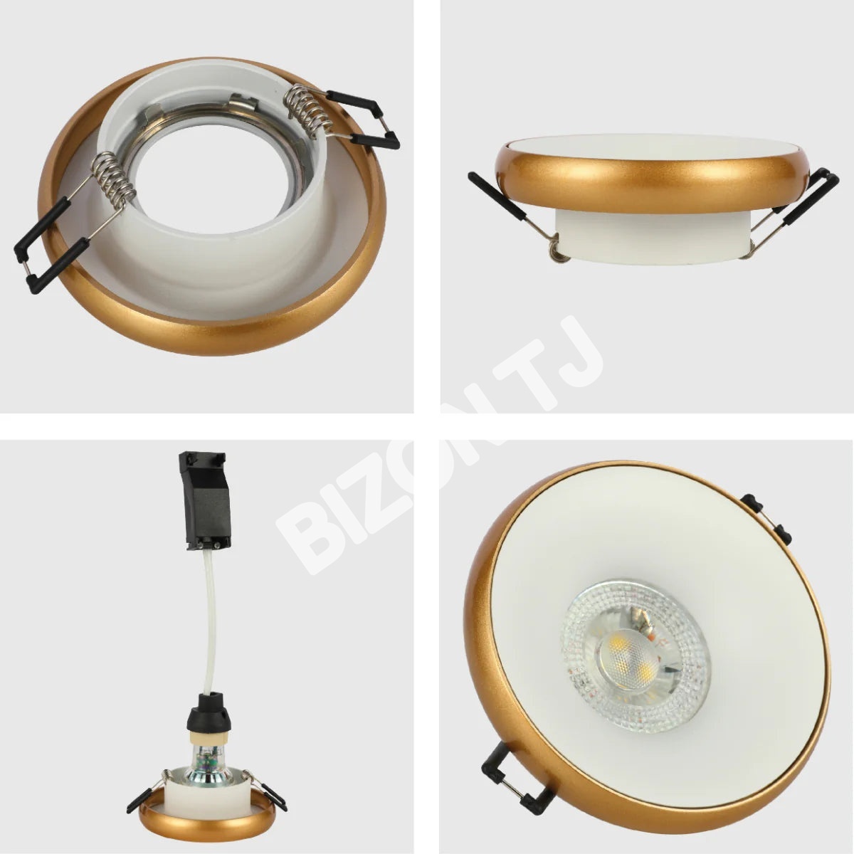 Светильник Aluminium Low Glare даунлайт золотой and белый, 143-04038 6