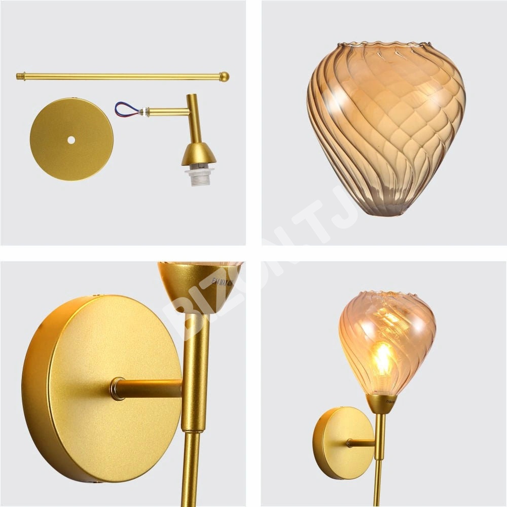 Светильникnastenn. MB65462-1 AMBER COLOR 40 Вт E14 D801, 150-18328 4