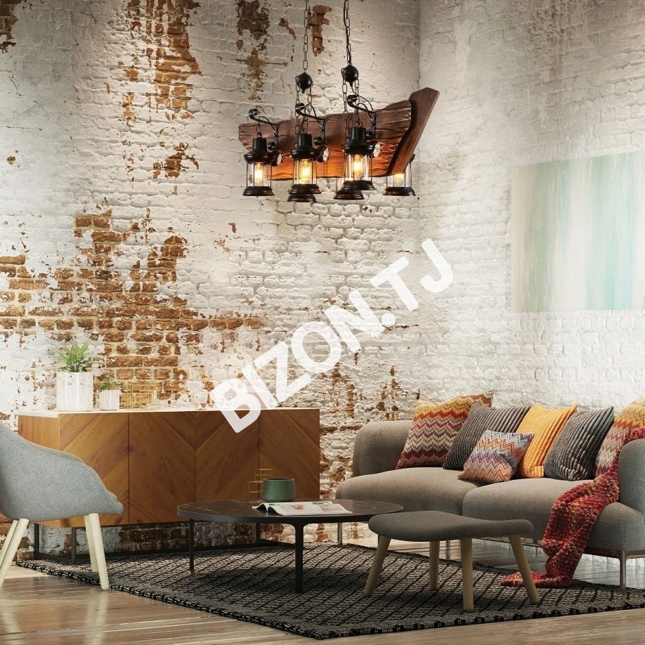 Люстра Old дерево Guitar 6 Lamps island потолочный Chandelier светильник с E27, 158-17872 13
