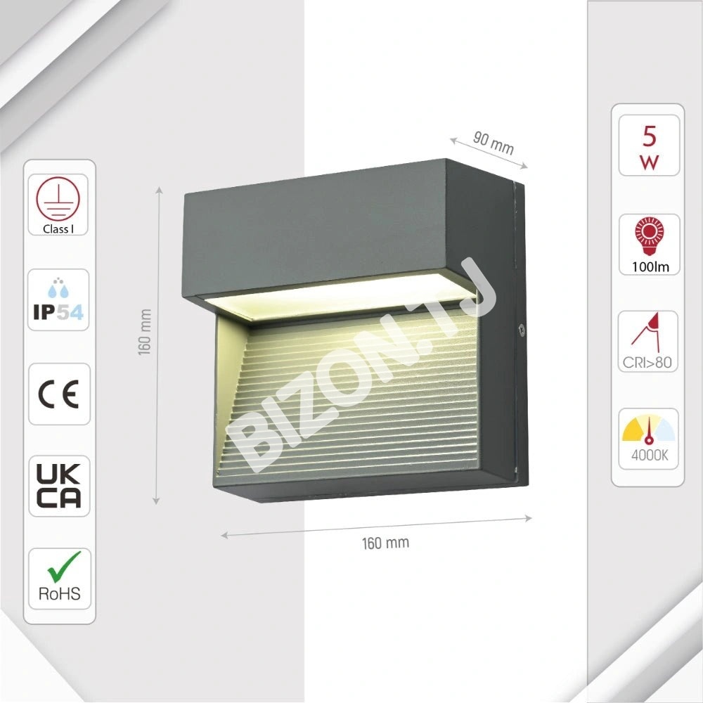 Stair and настенный LED светильник 3 Вт 4000 К DONE серый IP54, 182-03345 6