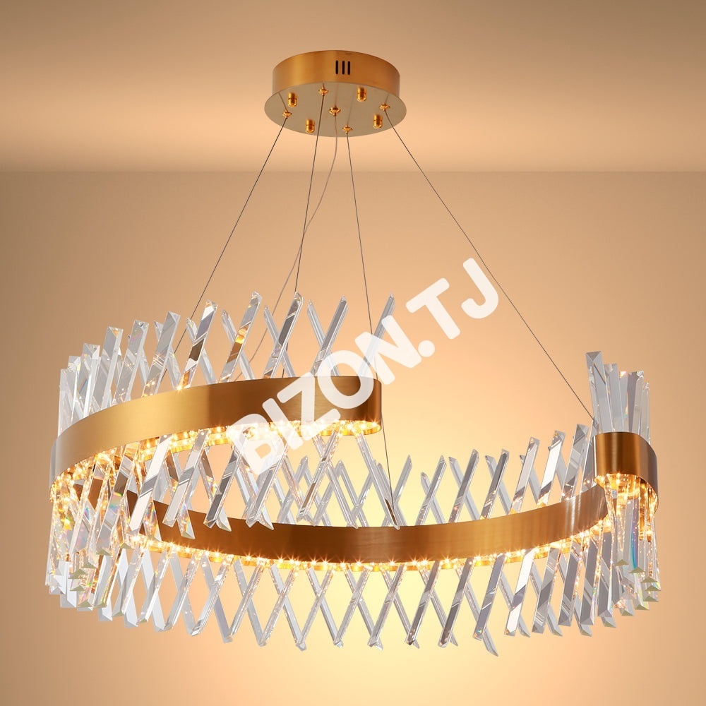 Люстра SY6026-D600 60 Вт 3000-6000 К CRYSTAL+B.BRONZ, 158-19844 2