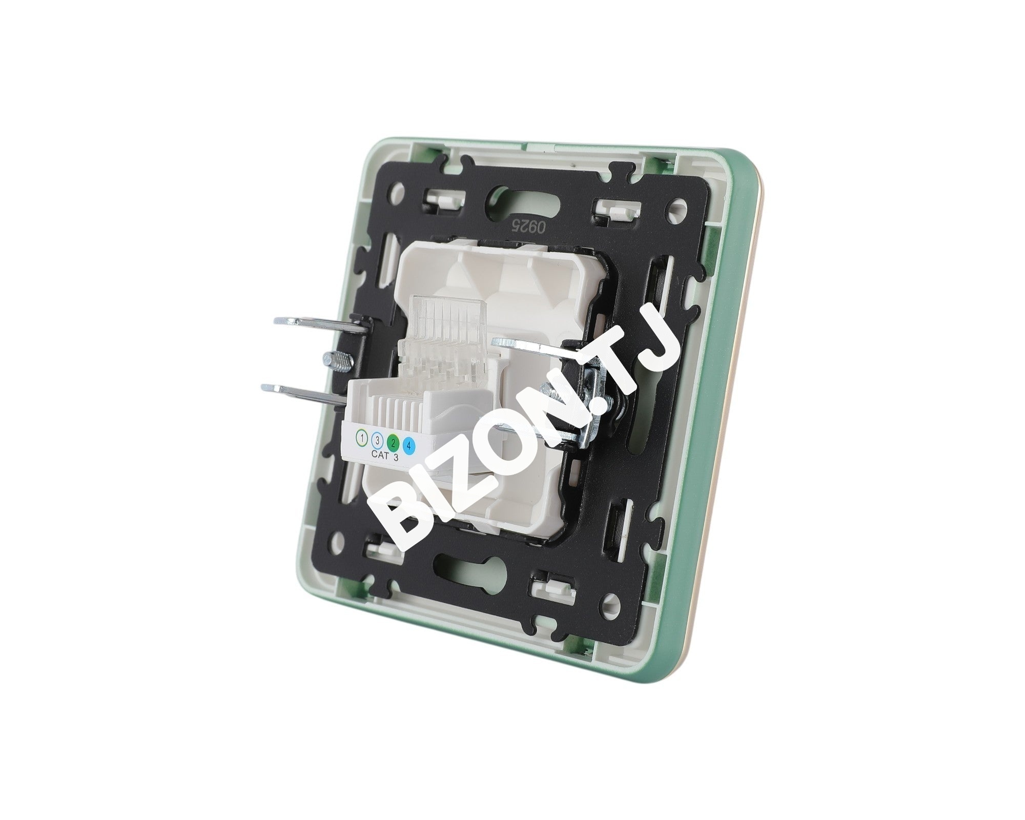 Розетка телефон RJ11, с / у, Бирюза, серия SAKURA, 100 / 10, 282-03576 4