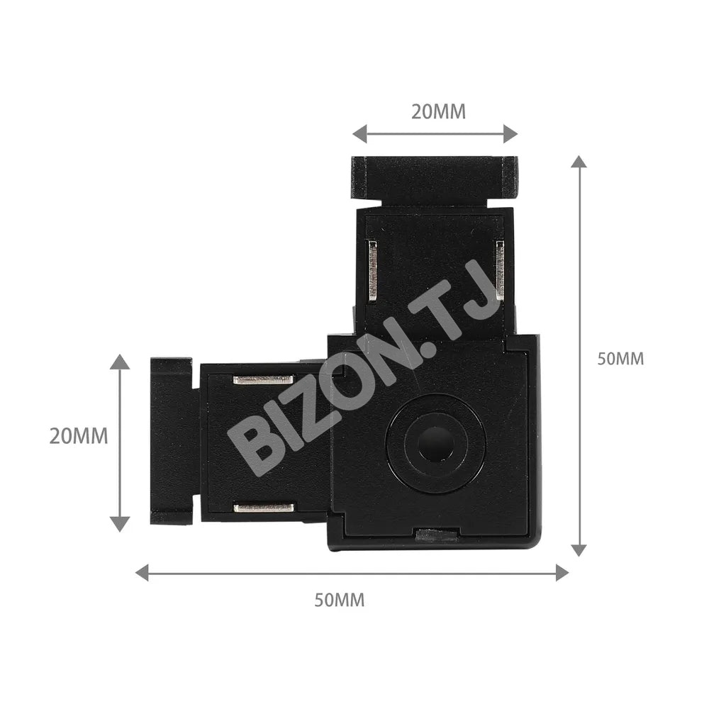 Магнитный SLIM L-Connector черный трековый, 169-03715 2