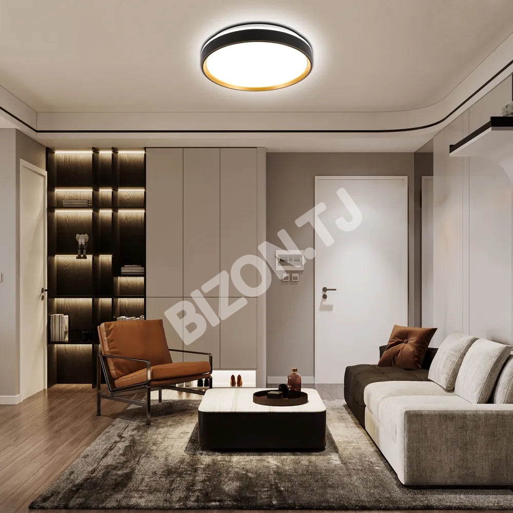 Светильник LED потолочный Светильник о BG400 30Wx2 черный золотой D400, 165-16006 3