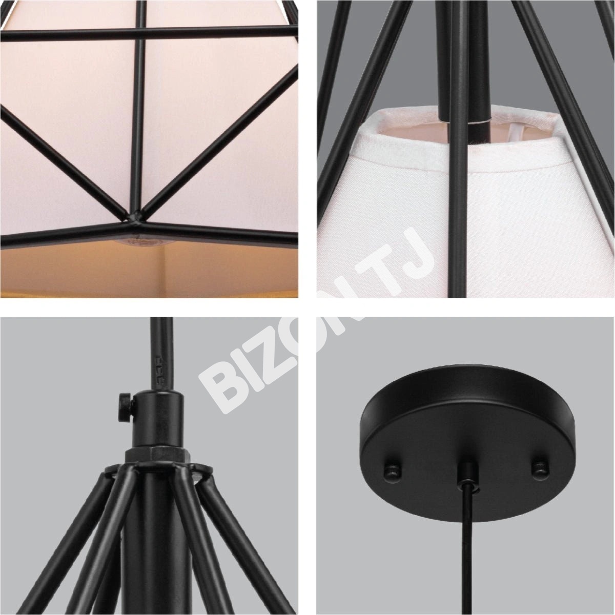 Светильник черный Wire опал Shade Caged Funnel подвесной потолочный светильник 162-1BK с E27, 150-17746 5