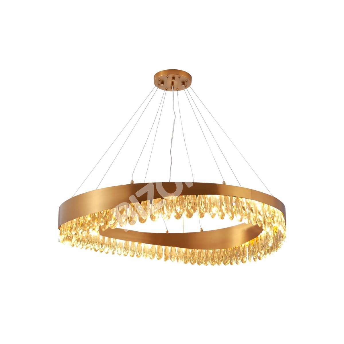 Светильник Faceted Long Pear Crystal золотой металл Island Chandelier потолочный светильник L1100 с 12xG9, 156-19574 4