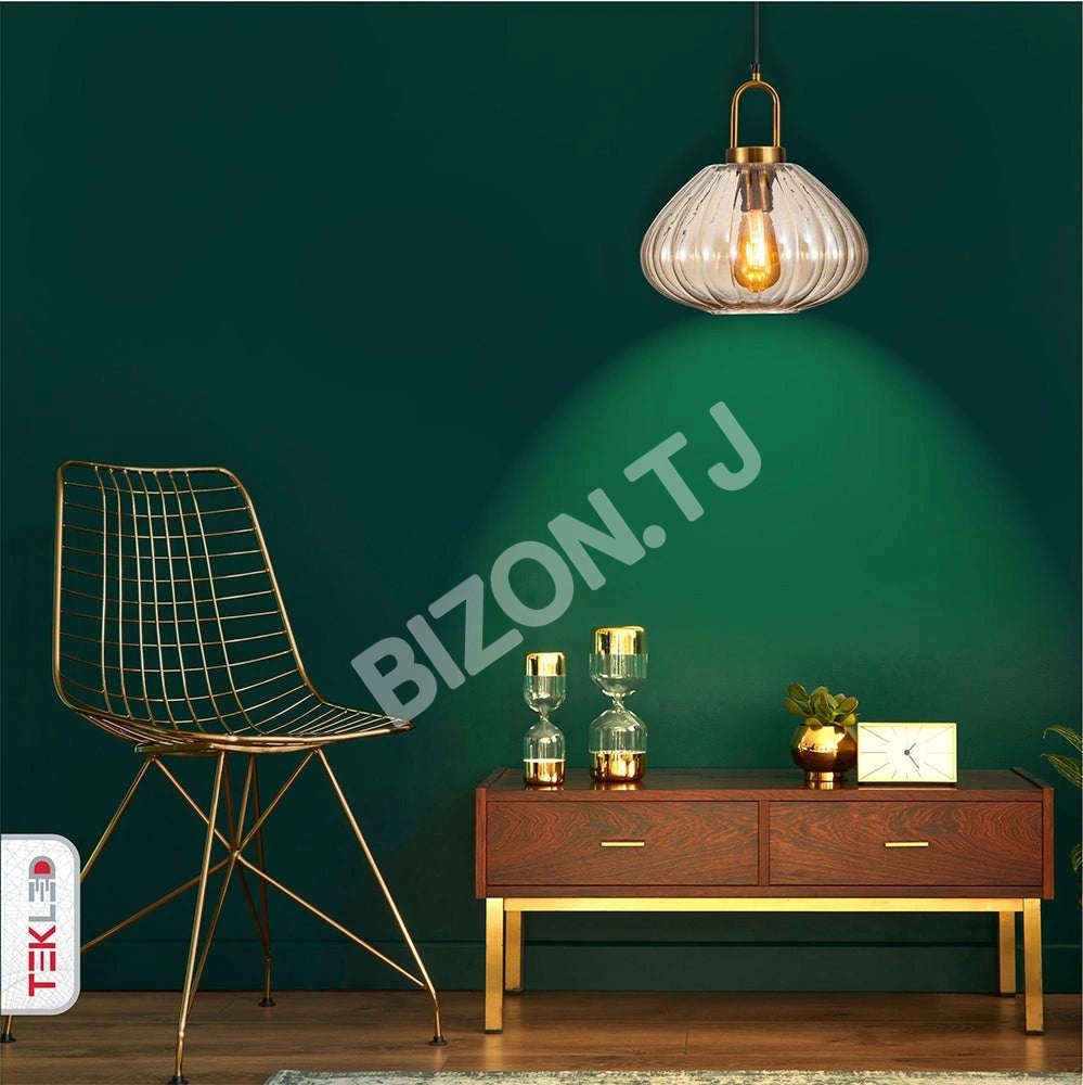 9230-1 AMBER IRON+стекло E27 40 Вт UK, 158-19976 6