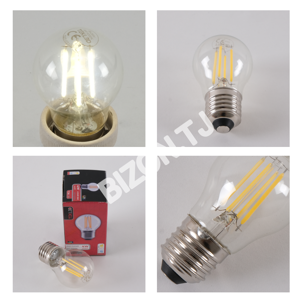 Лампа LED G45 4 Вт E27 CLEAR 470 лм 6500 К 85-265 В (T, 527-03108 10