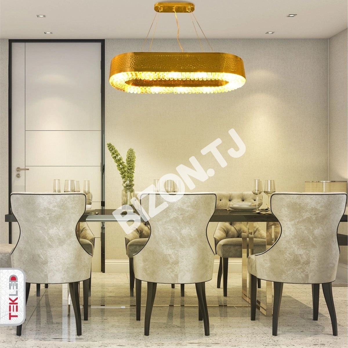 Светильник Ball Crystal золотой металл Chandelier потолочный светильник D600 с 8XE14, 156-19564 13