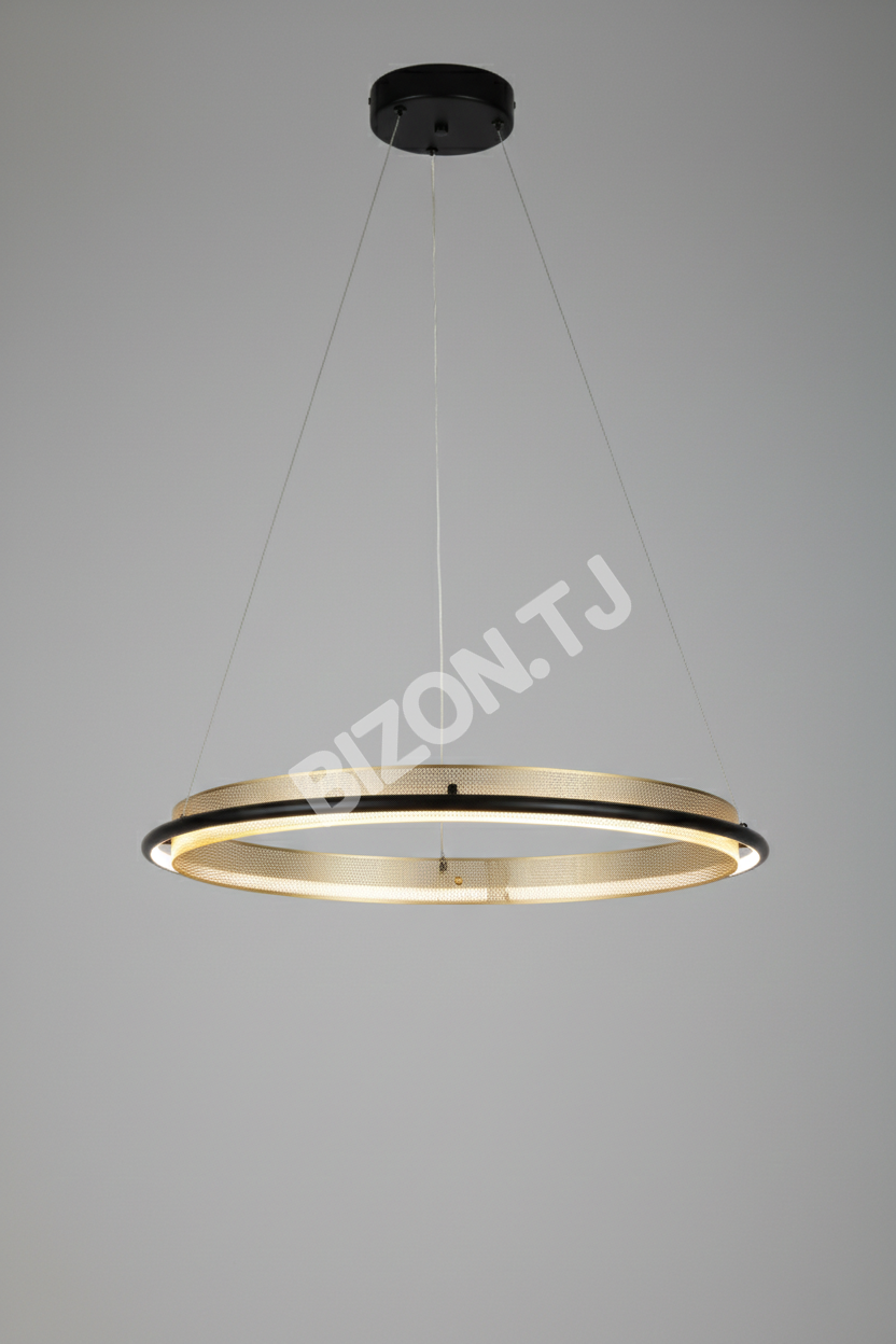 Светильник подвесной LED черный+золотой H081 D600 22 Вт 3000 К, 150-19234