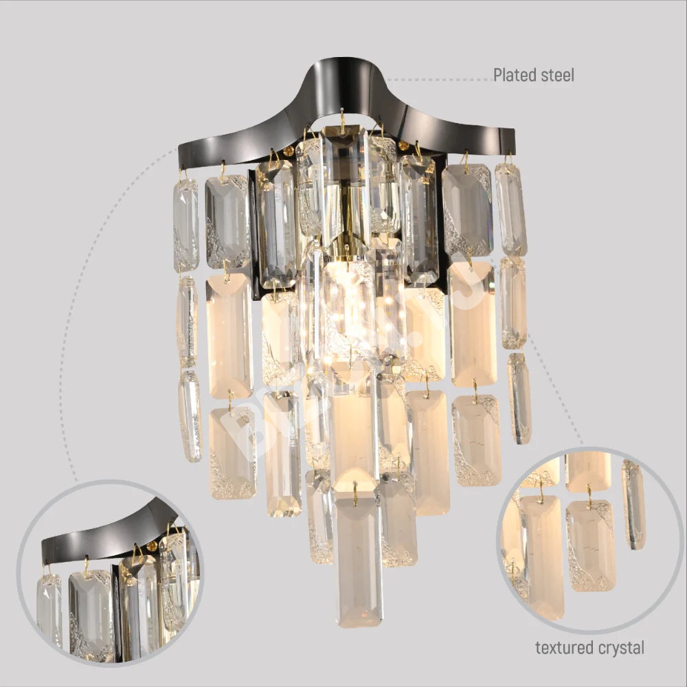 Бра Crystal 2xE14 черный 200 мм*350 мм, 151-19962 7