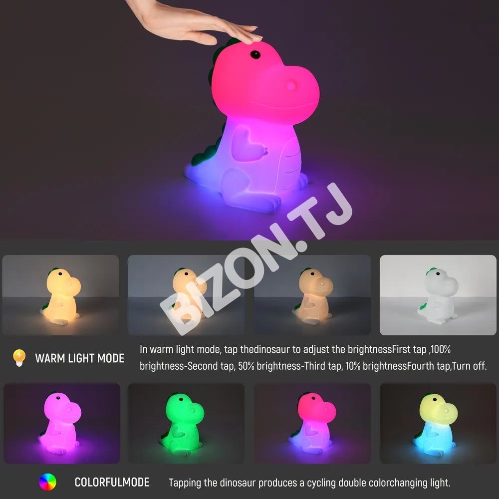 Dinosaur Night светильник 1.5 Вт 3000 К+RGB, 130-03776 6
