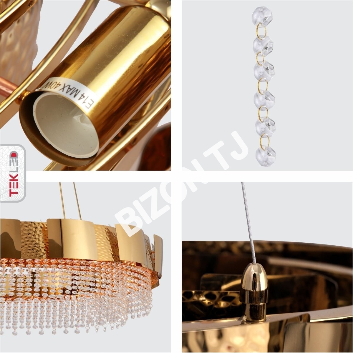 Светильник Octagon Crystal золотой металл Chandelier потолочный светильник D800 с 12xE14, 156-19578 10