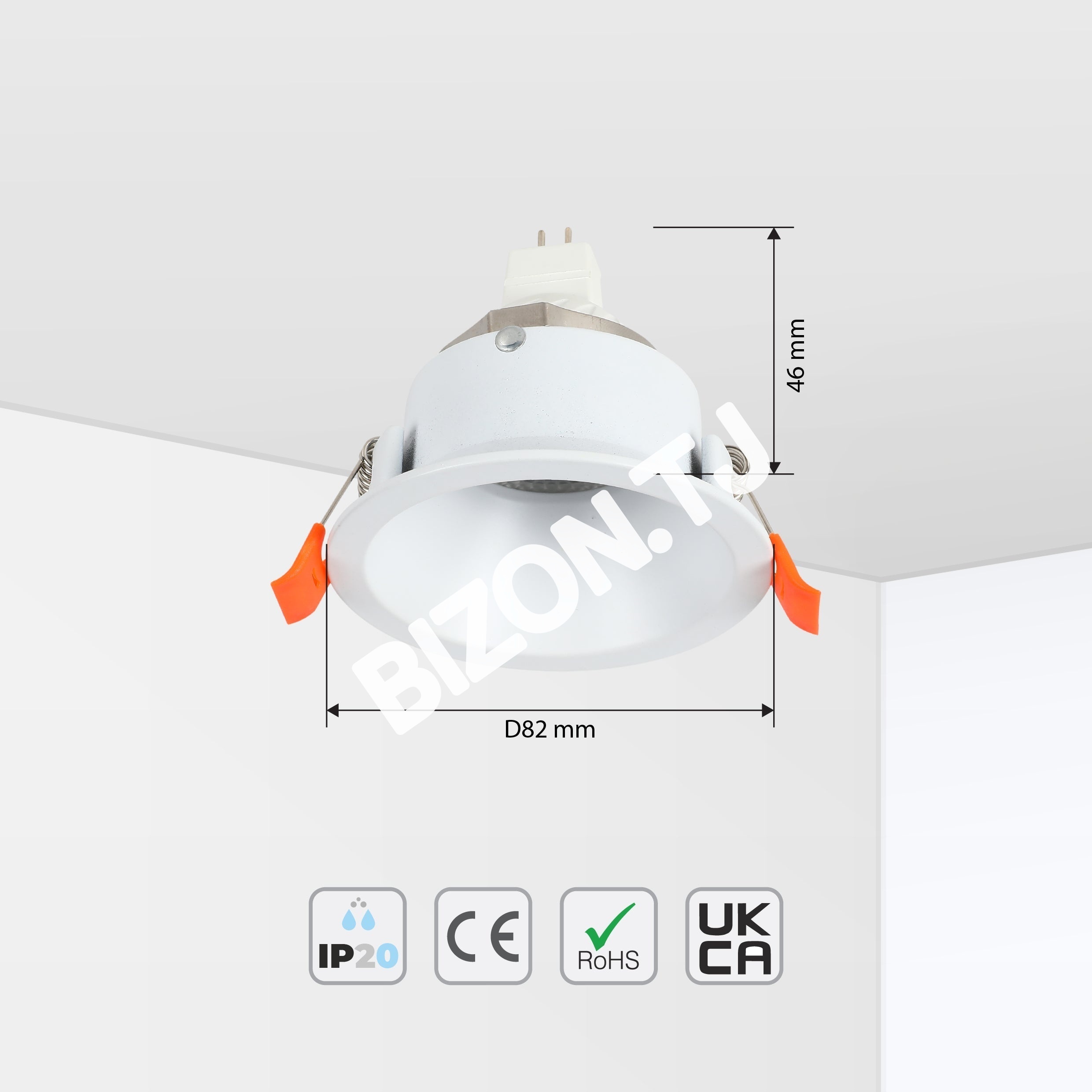 Светильник Extra Low UGR Fixed Aluminium даунлайт IP20 GU5.3 белый круглый, 143-03464 5