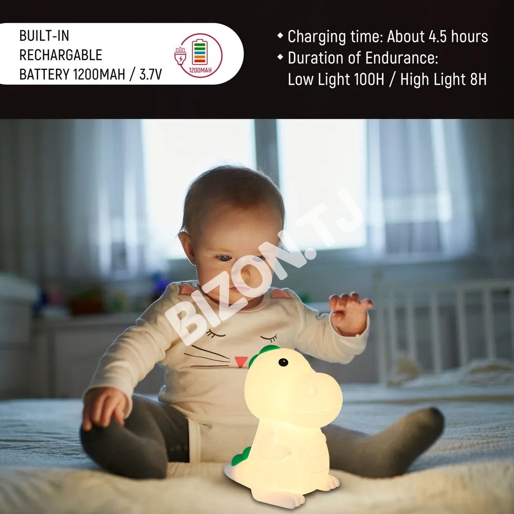 Dinosaur Night светильник 1.5 Вт 3000 К+RGB, 130-03776 3