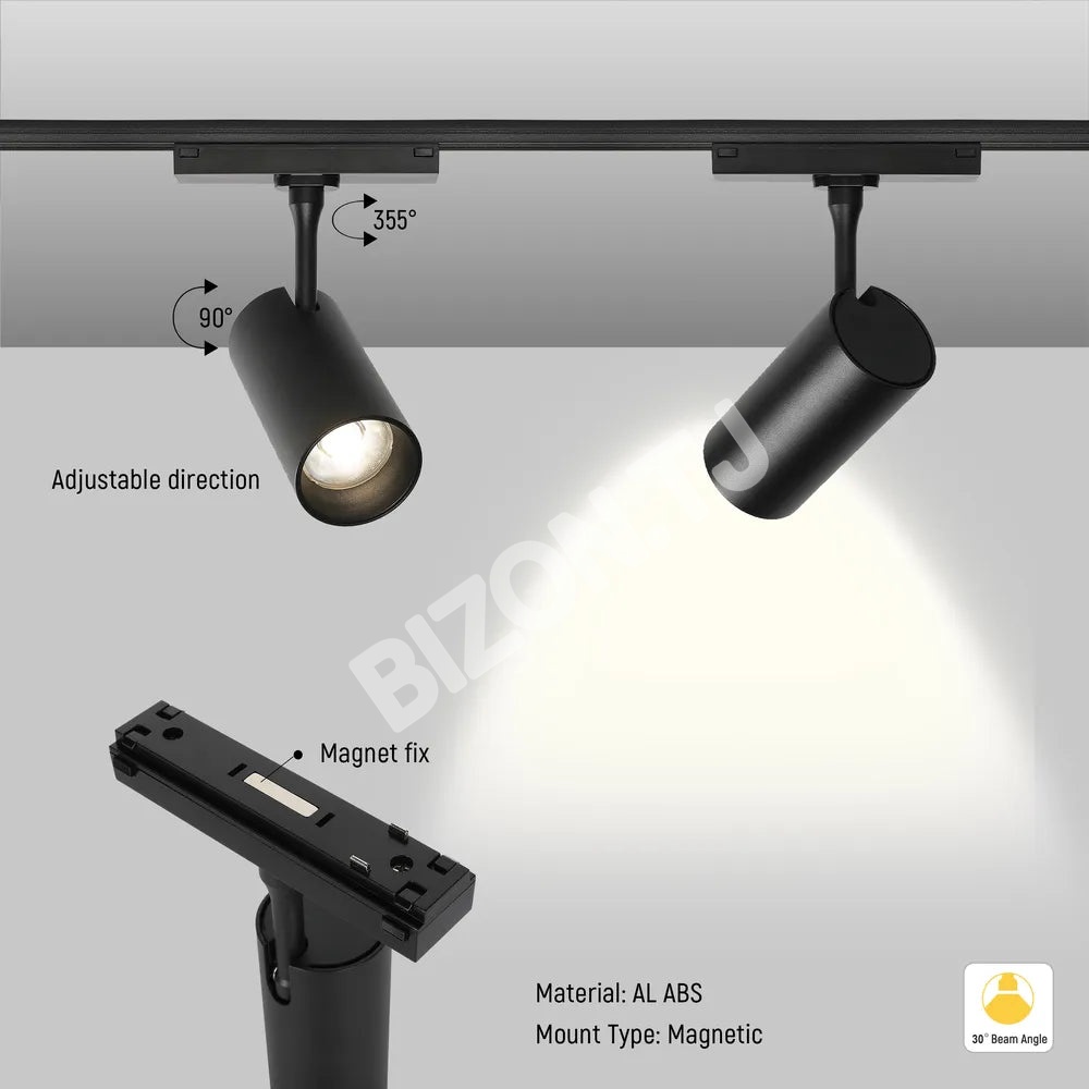 Светильник LED магнитный SLIM 12 Вт 48 В 4000 К (поворотный), 169-03101 7