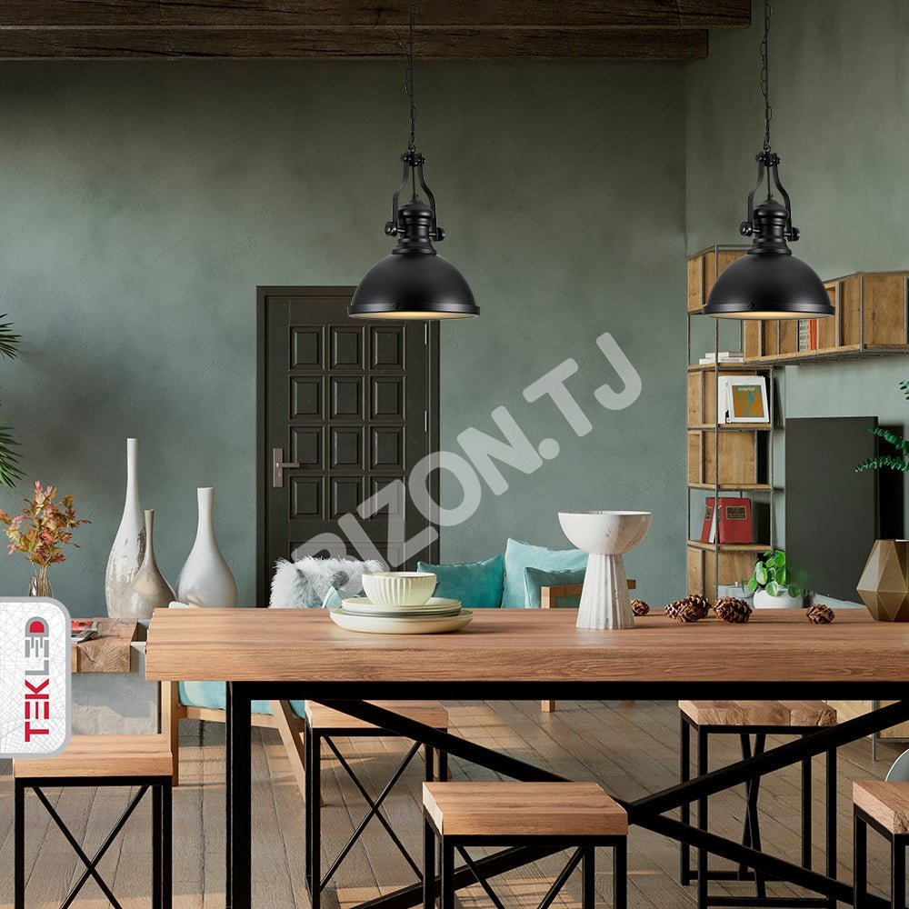 Черный Nautical Industrial Caged Dome Shade стекло металл потолочный подвесной светильник с E27 Fitting, 150-18372 7