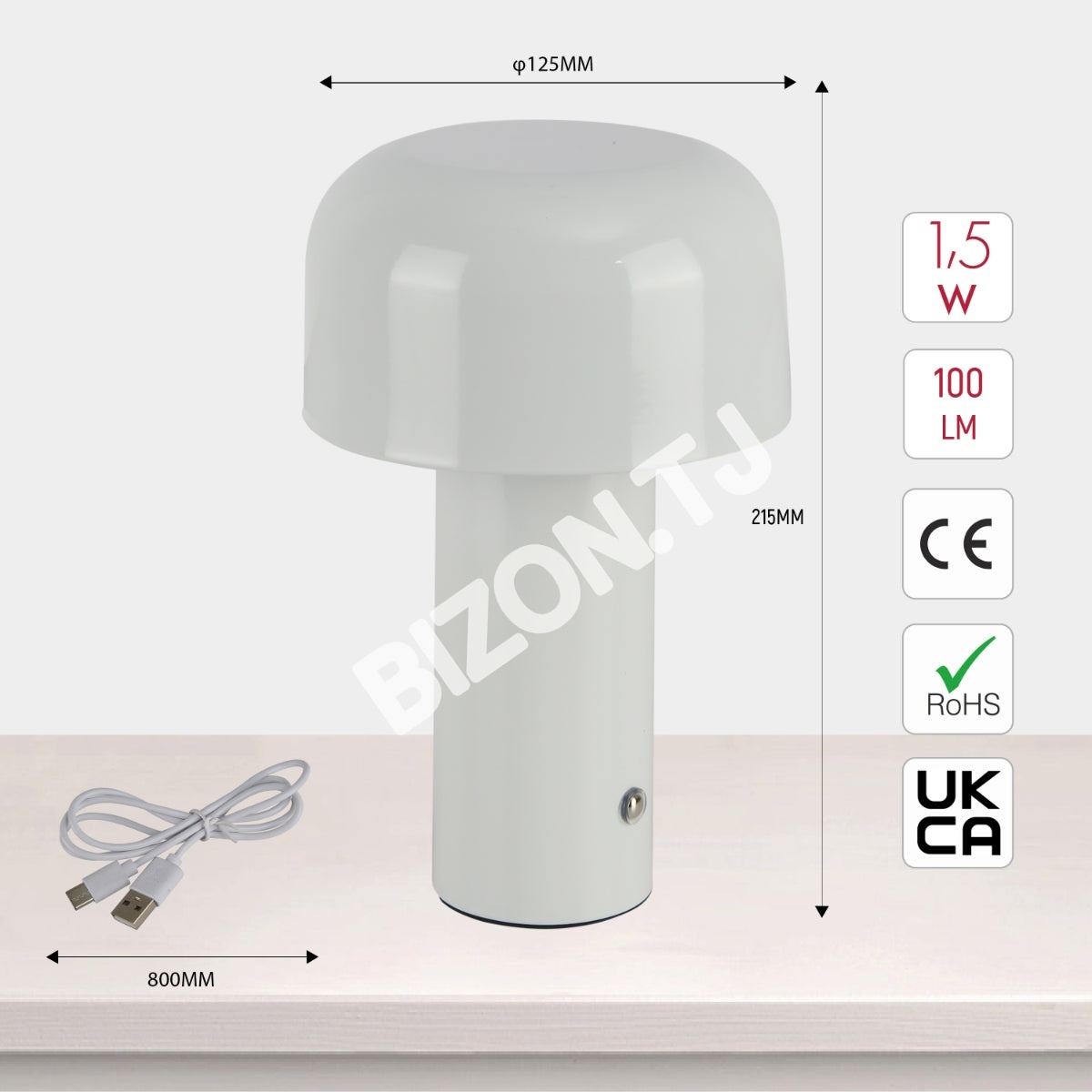 Светильник настольный SCANDINAVIAN 15 LED металл D125H215 черный, 130-03736 13