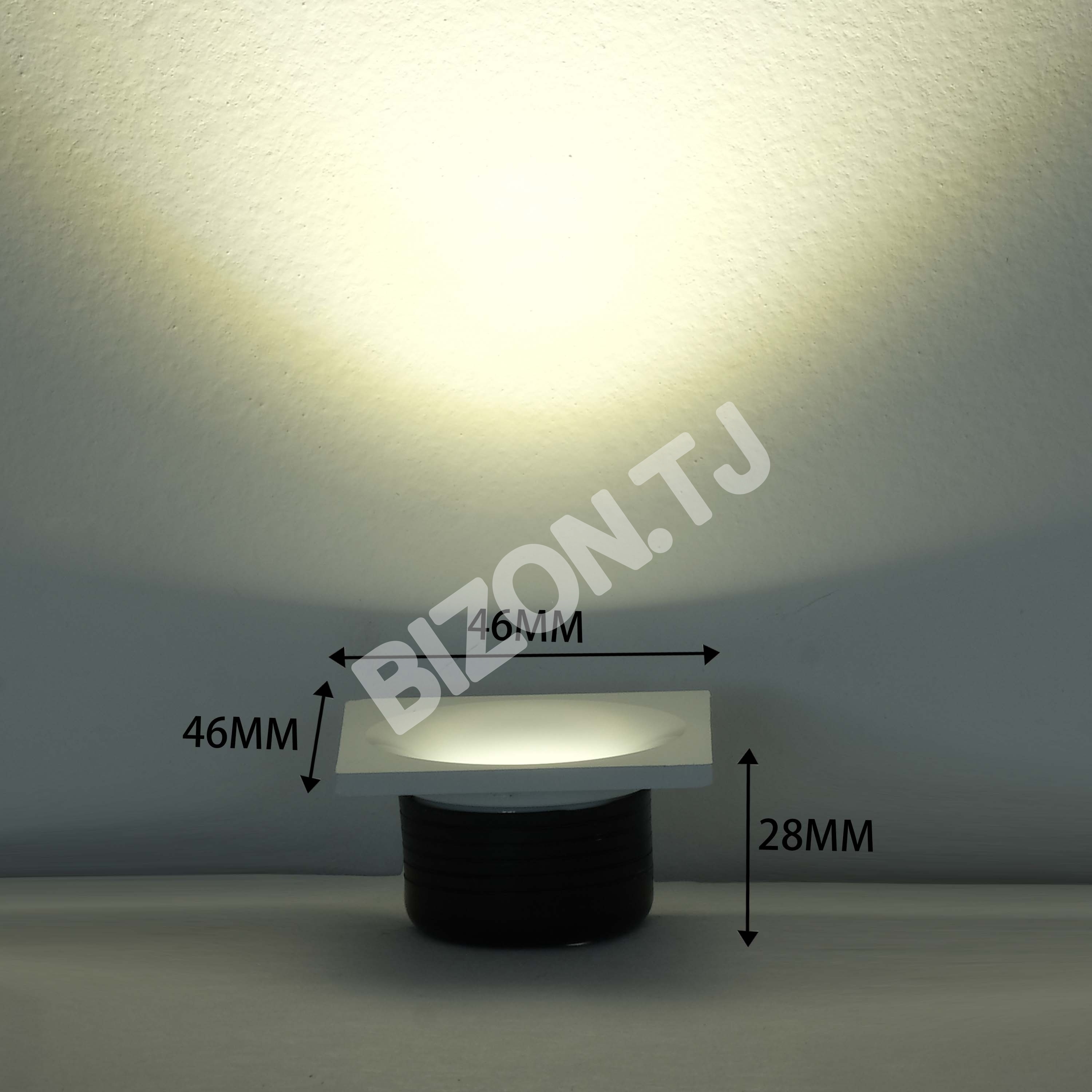 Светильник LED M102WCOB квадратный 3 Вт белый 260MA 4500K100, 145-03064 5