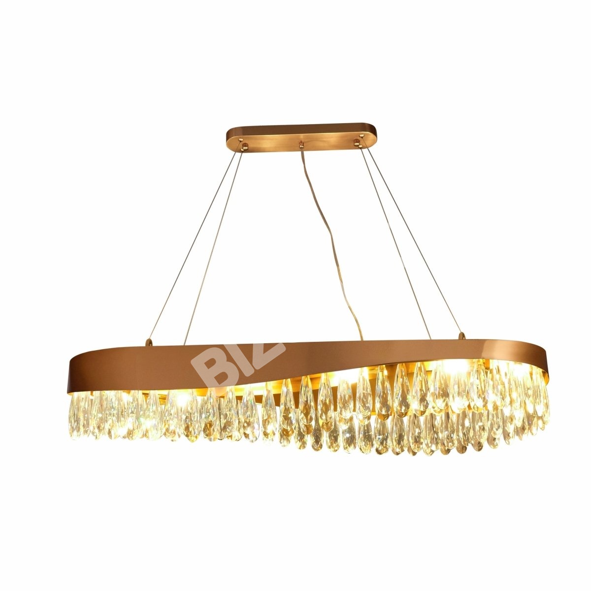 Светильник Faceted Long Pear Crystal золотой металл Island Chandelier потолочный светильник L1100 с 12xG9, 156-19574