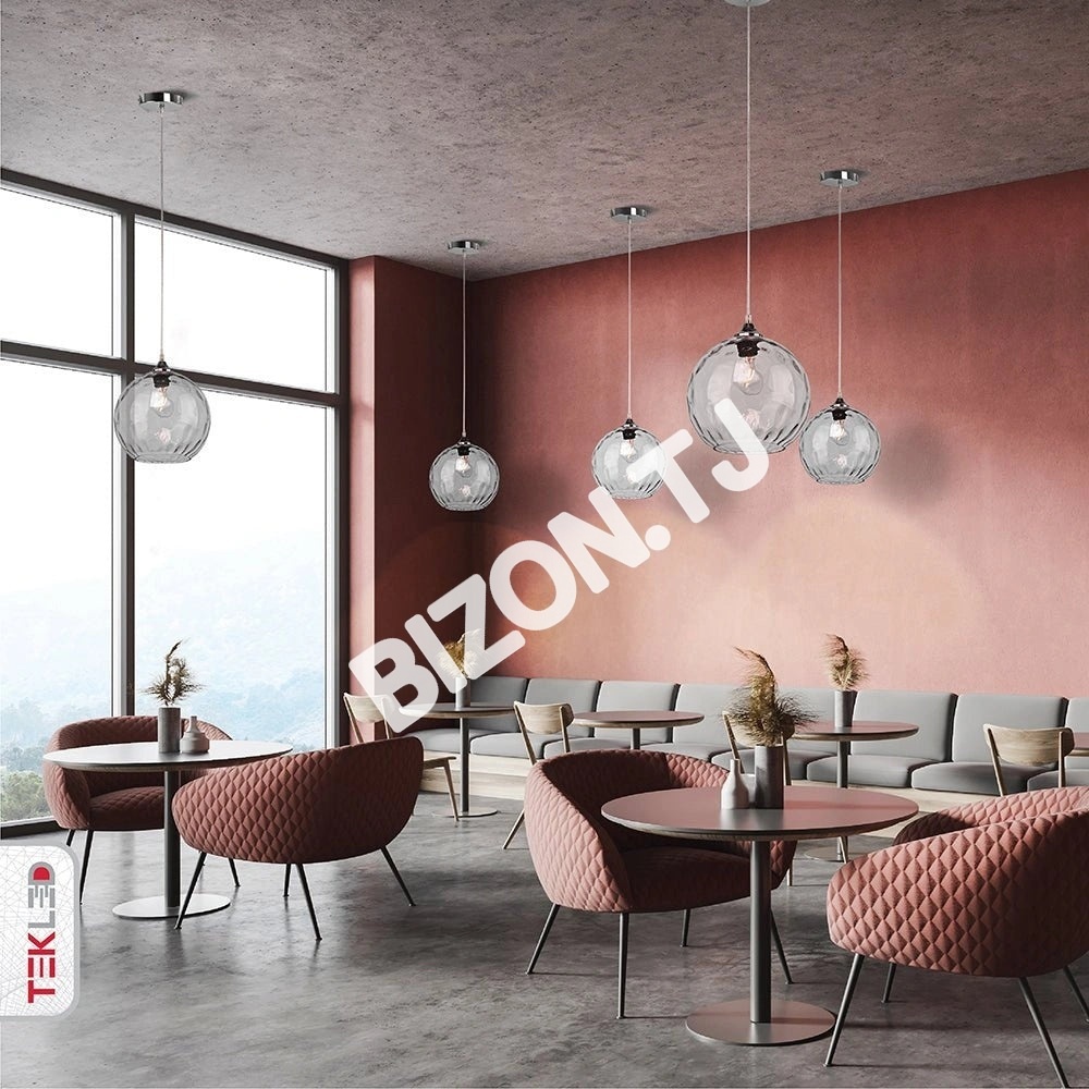 Люстра Chandelier MD70548B-1xE27 D300 AMBER золотой, 158-19668 21