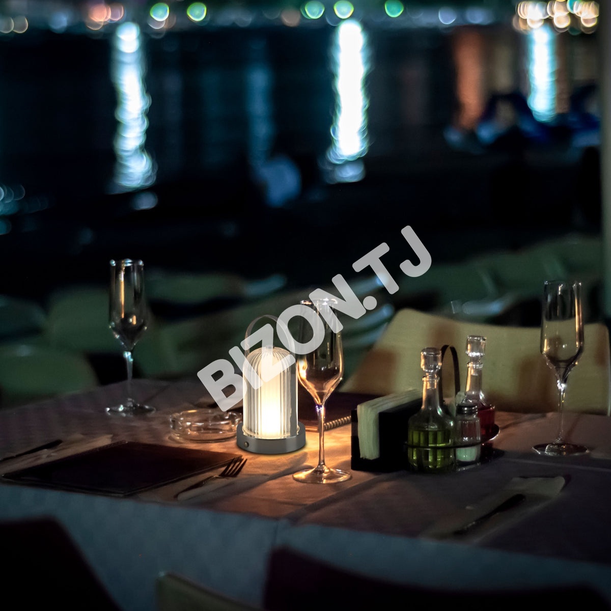 Светильник настольный LED Acrylic D120H230 хром, 130-03722