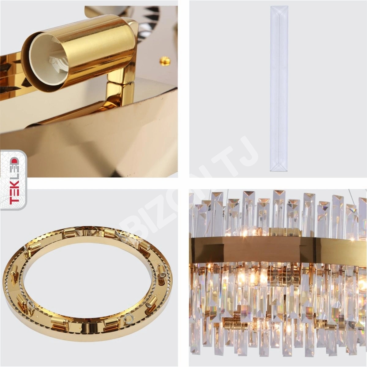 Светильник Coffin Crystal золотой металл Island Chandelier потолочный светильник L900 с 18xE14, 156-19562 9