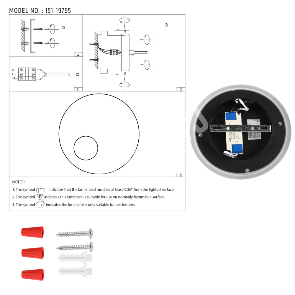 Бра Eclipse Radiance LED настенный светильник черный 4000 К, 151-19795 8
