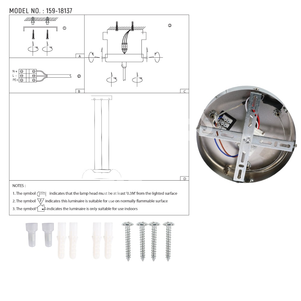 Люстра F024PL 6 Вт хром D280 CCT Changeble, 159-18137 8