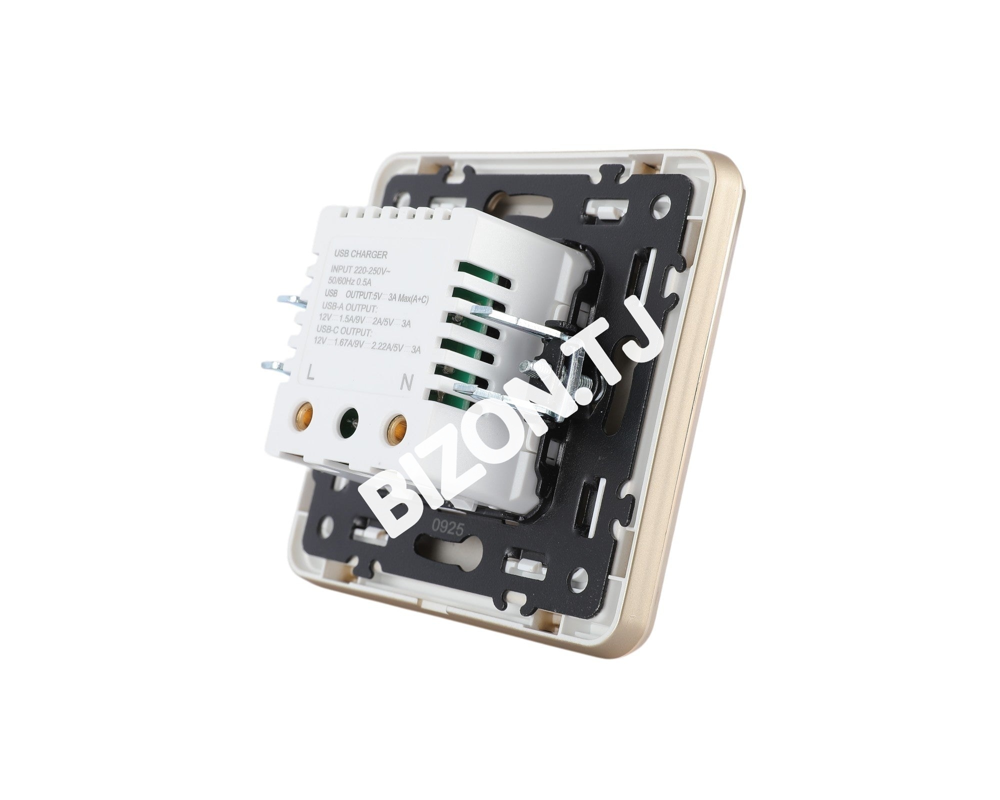 Розетка USB (Тип A+C), с / у, Золото, серия SAKURA, 100 / 10, 282-03388 4