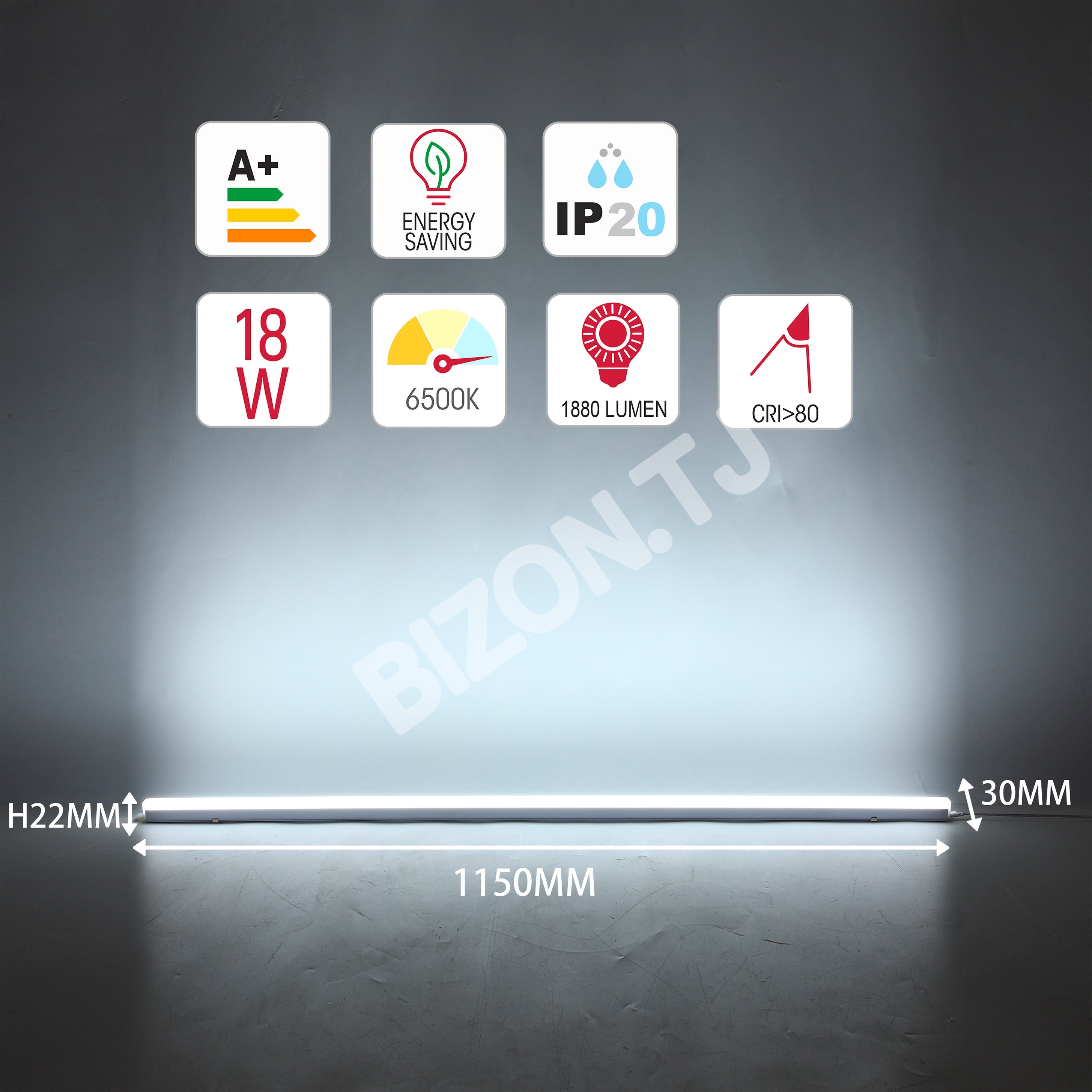 Светильник LED T5 S-600 8 Вт 680 лм 6500 К IP20 40, 116-03422 26