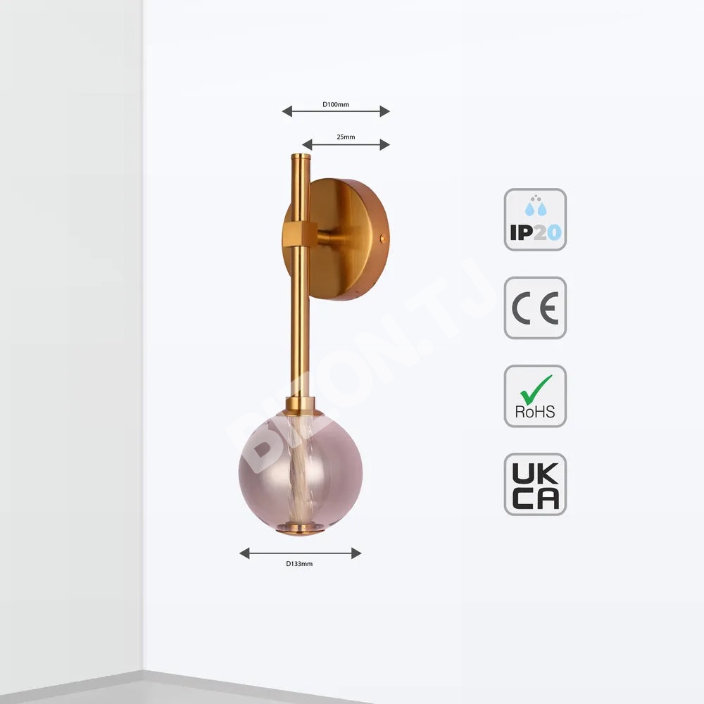 Бра LED Бра 39308-1B Clear 3000 К, 151-20050 5