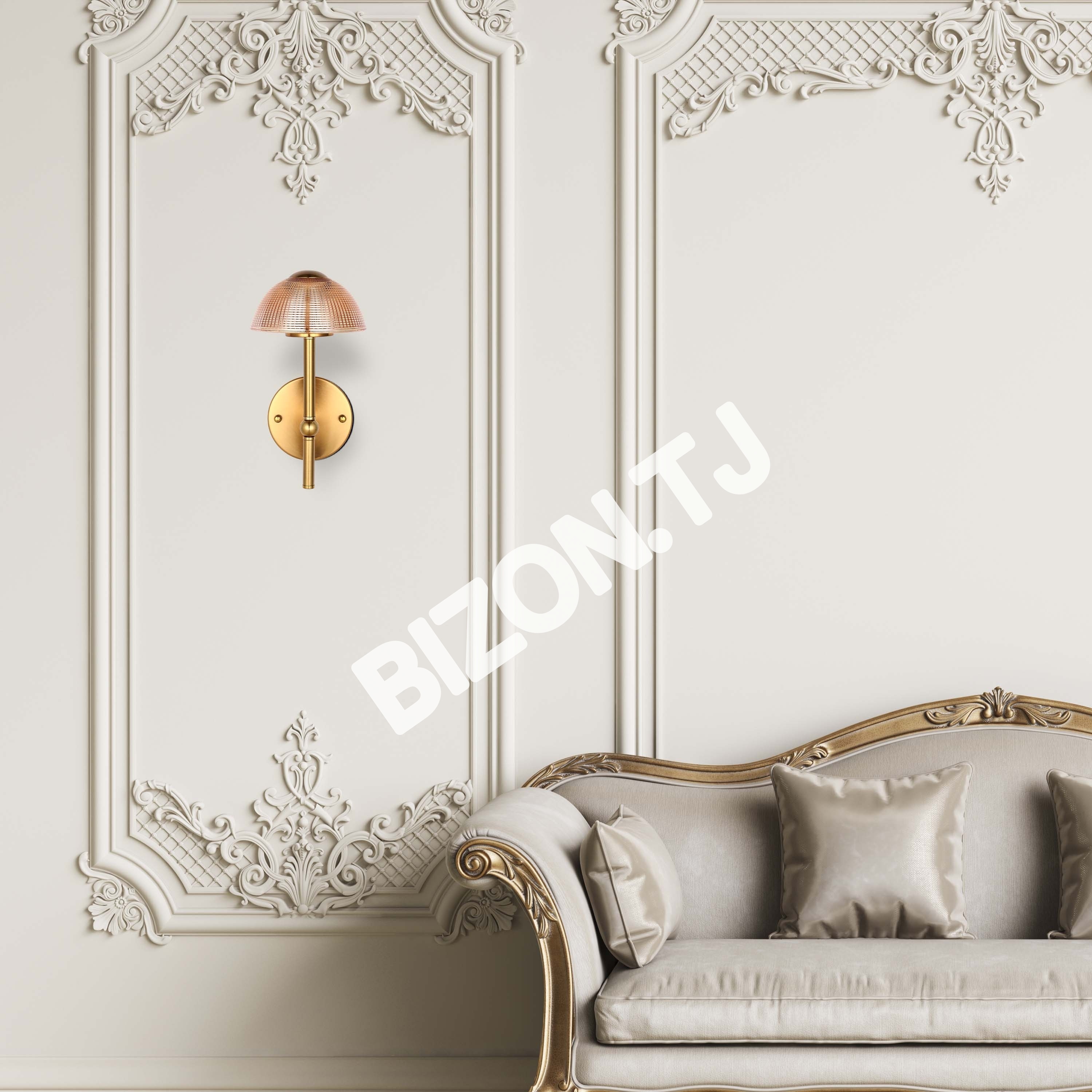 Бронзовый LED настенный светильник 6565-A Amber стекло 5 Вт 3CCT, 151-20118 2