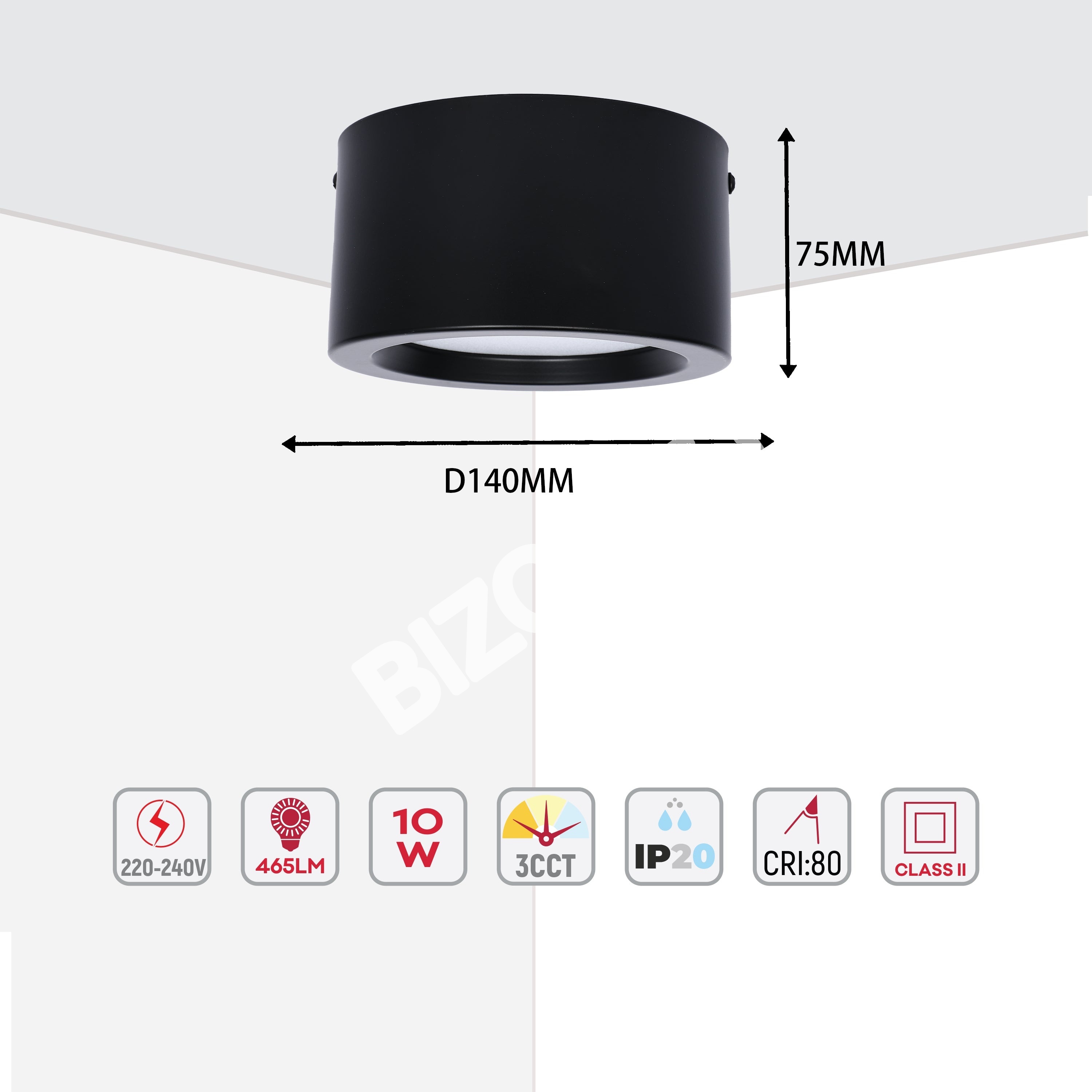 Светильник даунлайт LED MIRA 10 Вт 3CCT черный, 165-15973 4