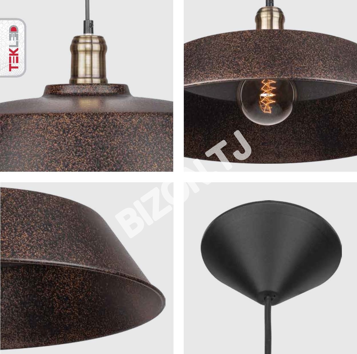 Светильник подвеснойMD50629A-1S E27 D260 RUST, 150-18180 10