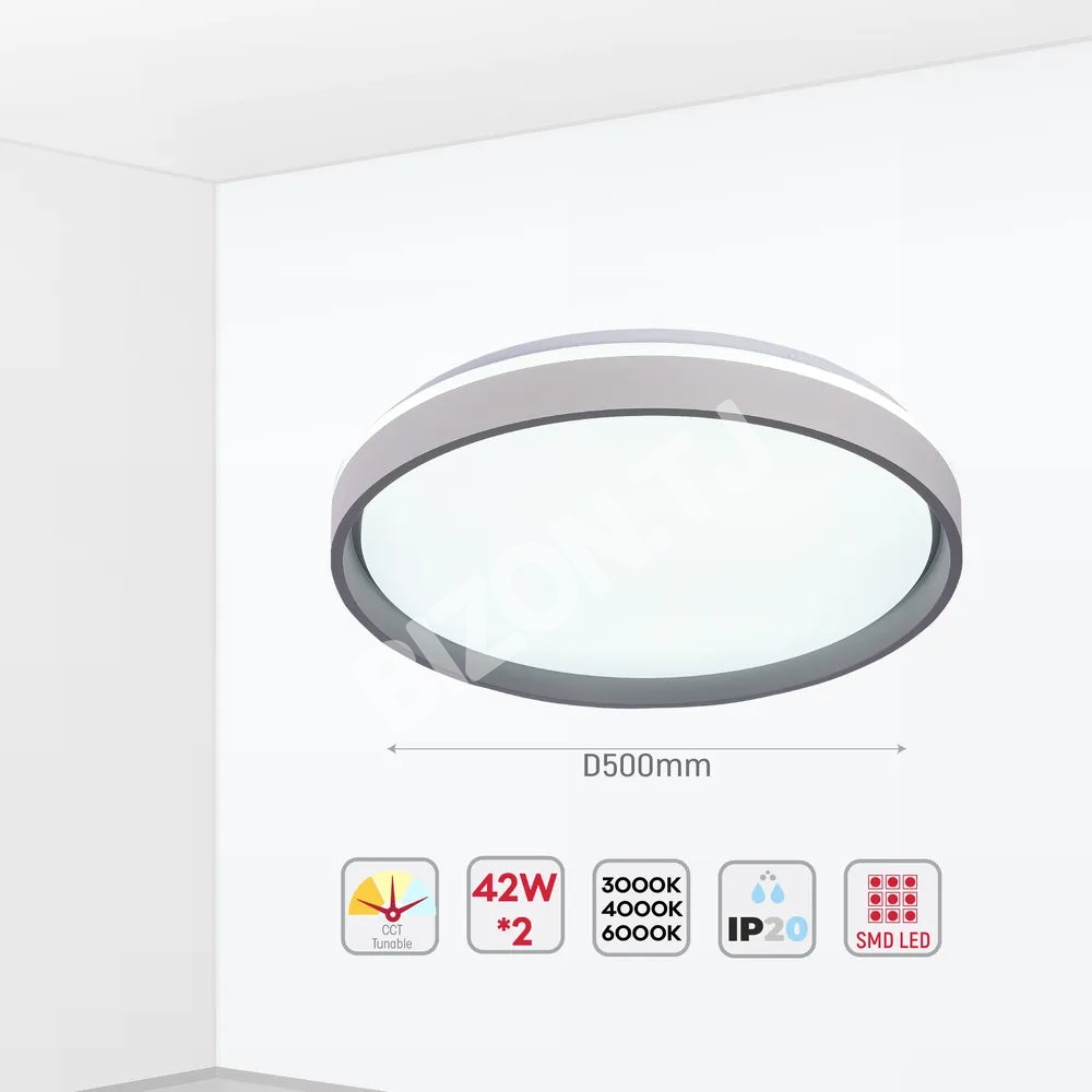 Светильник LED кругл потолочн Светильник SANKIA RD 40Wx2 синий D500, 165-16040 5
