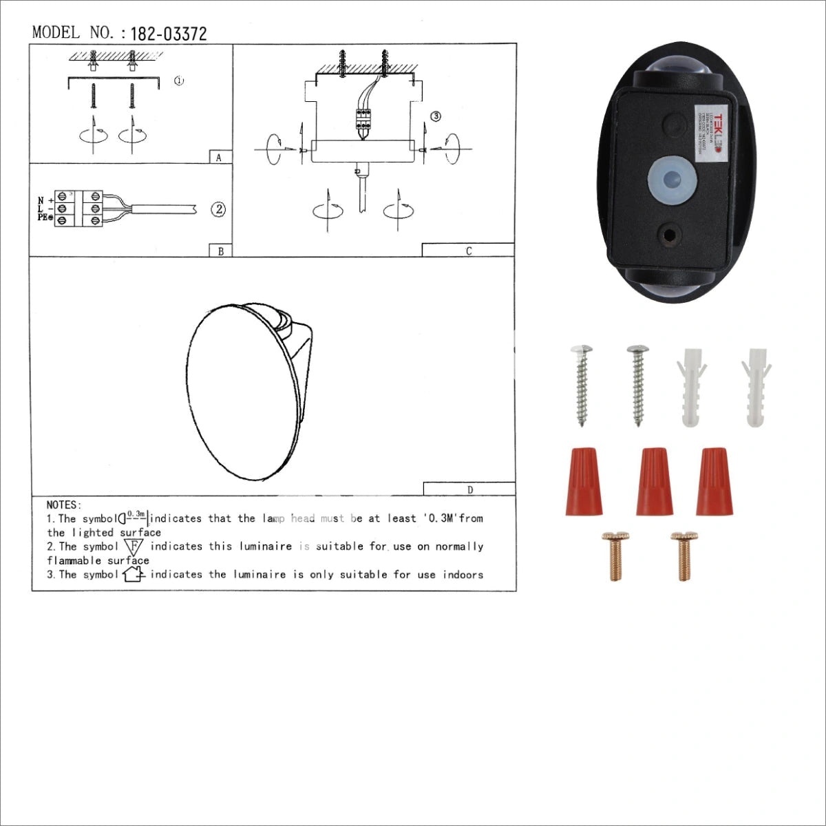 Светильник LED WY3040 4×1 Вт 3000 К черный, 182-03374 15