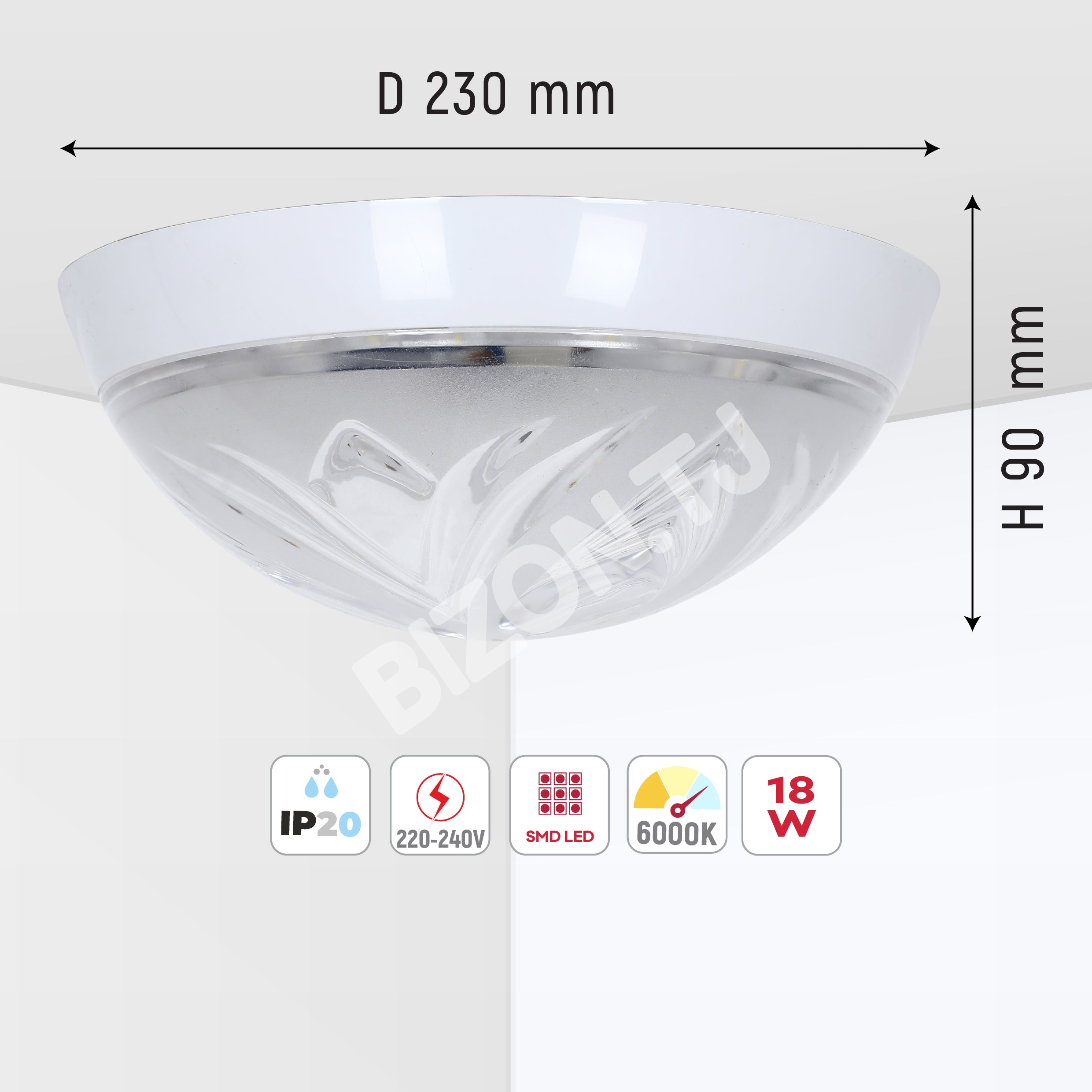 Светильник AKASYA MINI LED 18 Вт 6000 К 230 мм 48s, 122-157550 5