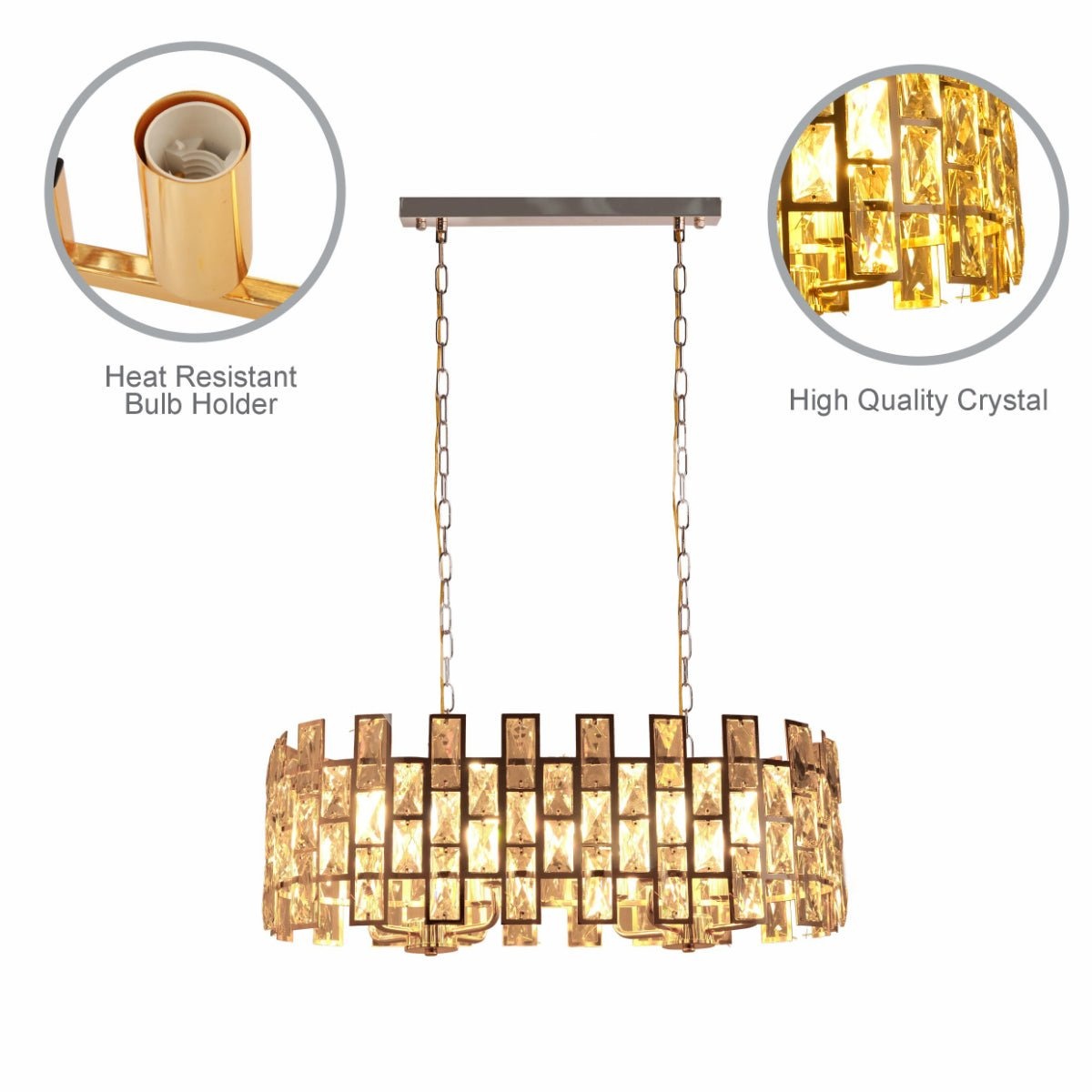 Светильник Coffin Stone золотой металл Castle Crystal Island Chandelier потолочный светильник с 8xE14 Fitting, 158-19425 7