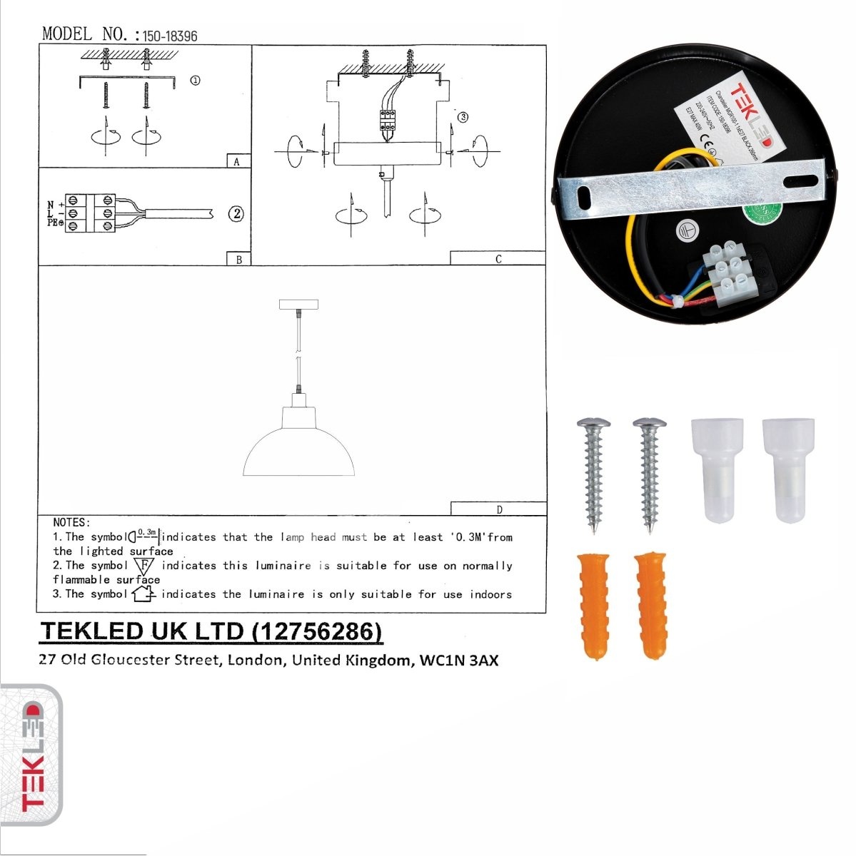 PodvesnMGR100-1 1xE27 BLCK 260 мм 1, 150-18396 8