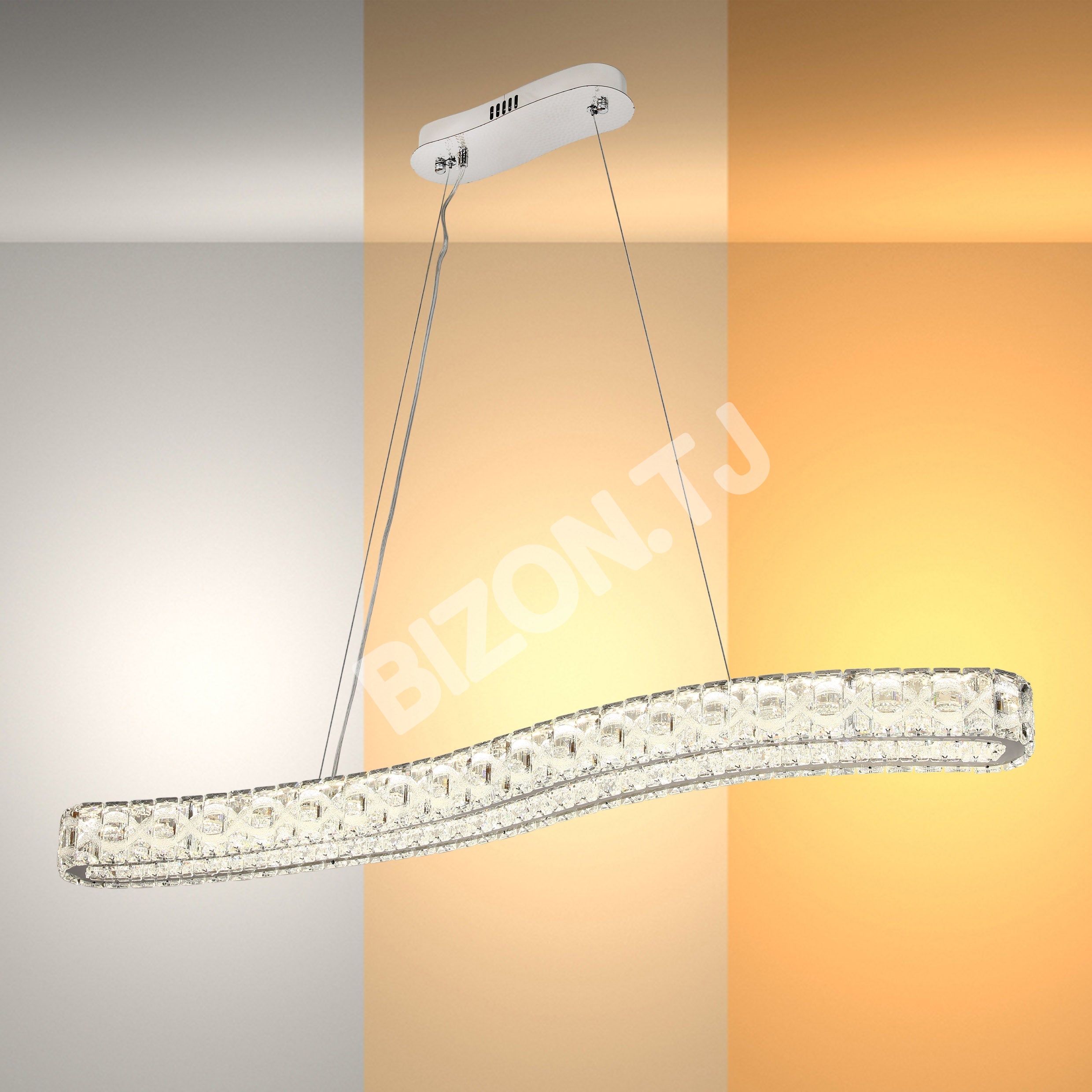 Люстра Crystal хром C2301-1A 90 Вт Dimming L1200мм, 159-18348