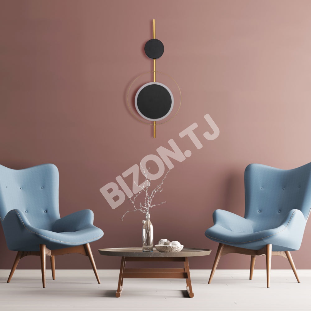 Designer Geometric черный Moon in золотой круглый Moder, 182-03442 3