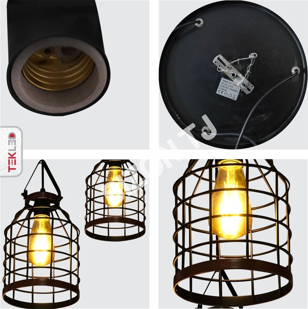 Люстра Chandelier 9068-3*E27 черный, 156-19516 6